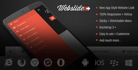 110 Web Slide Responsive Mega Menu For Bootstrap 3