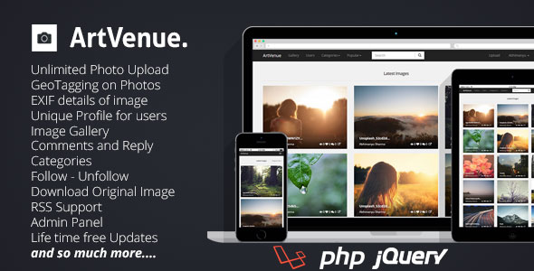 132 Artvenue V50 Image Sharing Community Script