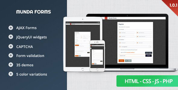 360 Munda Forms Clean Modern Responsive Web Forms